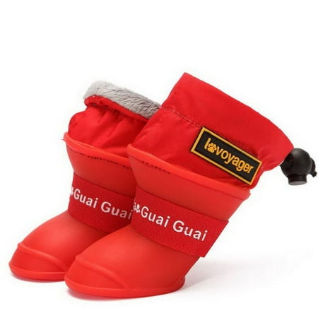 

Pet Dog Rain Boots Silicone Antiskid Waterproof Protective Warm Dog Shoes M