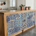 thumbnail image 6 of Boho Geometric Tier Curtains 24 Inch Length, Country Tribe Abstract Ethnic Aesthetic Cafe Short Curtains for Bathroom Over Sink, Small Kitchen Curtain Light Filtering Drapes 2 Panels 27.5"Wx24"L, 6 of 8