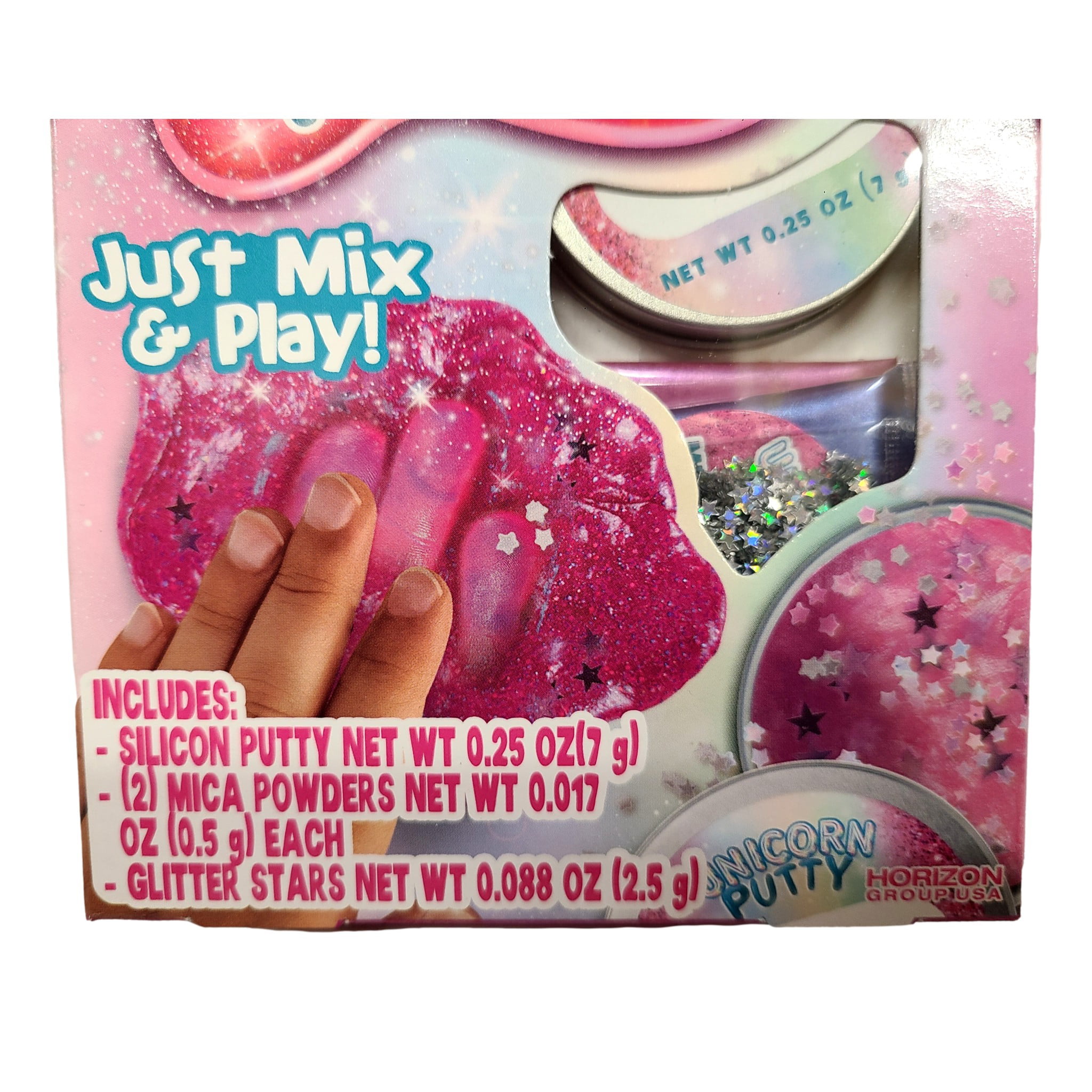 Horizon Create Your Own Unicorn Putty Just Mix and Play, Glitter Moons Mica  Powder Included 