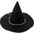 thumbnail image 1 of Lightweight Halloween Witch Hat Multi Purpose Party Accessory for Costumes, Photo Props & Performances, Comfortable Satin Material for Halloween, 1 of 4