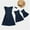 Blue, variant on PatPat Mother's Day Family Matching Outfits Mommy and Me 100% Cotton Button Front Solid V Neck Ruffle-sleeve Belted Dresses, Baby Girl Dresses