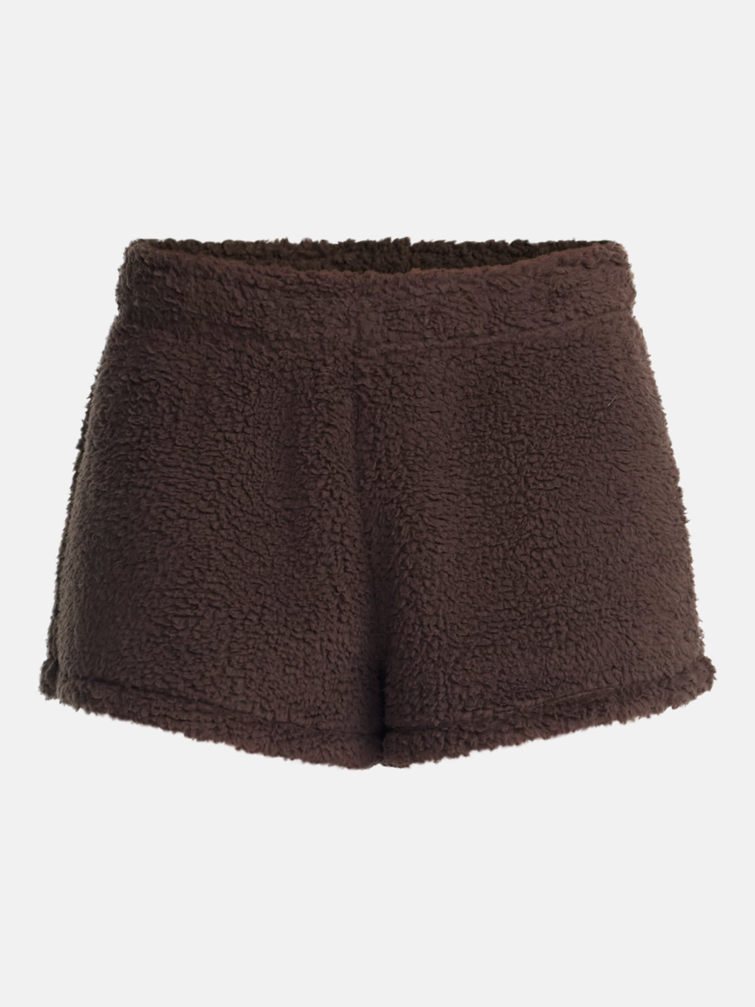 No Boundaries Faux Shearling Plush Shorts, 2.5'' Inseam, Women's XXS-XXL