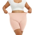 thumbnail image 2 of INNERSY Women's Plus Size Cotton Boyshorts Anti-Chafing 3-Pack(3XL,Black/Pink/White), 2 of 10
