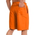 thumbnail image 4 of Mfakffe Mens Casual Athletic Shorts Drawstring Elastic Waist Loose Fit Fashion Workout Shorts Lightweight Knee Length Walking Pants, 4 of 4