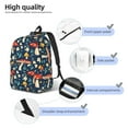 thumbnail image 5 of Balery Colorful Mushrooms Vintage Canvas Backpack for Men and Women - Large Capacity, Durable Travel Laptop Bag for School, Work, Hiking, and Outdoor Activities, 5 of 7