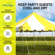 Party Tents Direct Weekender Outdoor Canopy Pole Tent, Yellow 20 ft x 20 ft