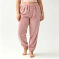 thumbnail image 2 of Vamor Winter Pajama Pants for Women Fleece Pants Thick plush Pants Lounge Pants High Waist PJ bottoms LoungeWear, 2 of 9