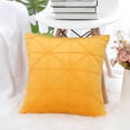 thumbnail image 2 of PiccoCasa 1 Pcs Velvet Throw Pillow Cover Cushion Cases Yellow 18"x18", 2 of 8