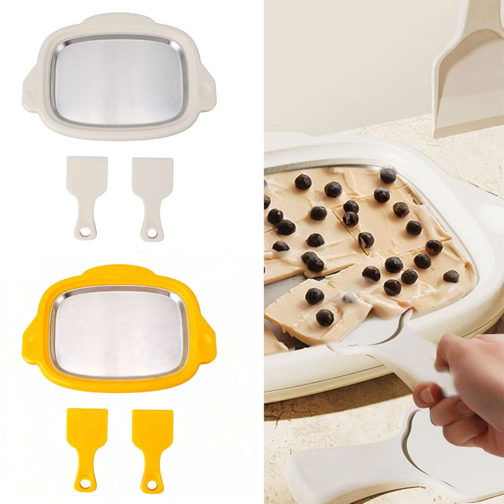 7829 Yogurt Machine Freezing Yogurt Maker Stainless Steel Ice Cream Roll Machine Rolled Ice Cream Maker Kit