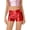Red, variant on Womens Shiny Rave Dance Booty Shorts High Waist Metallic Mini Hot Pants Yoga Dance Bottoms Gold L