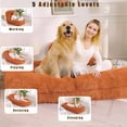 thumbnail image 6 of Aukfa Fold Lazy Sofa Bed, Floor Chair Small Couch with 5 Adjustable for Living Room, Plush Fabric,Orange, 6 of 9