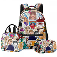 thumbnail image 4 of Music Lovers Backpack, Large Capacity School Bag Boy And Girl School Bag Three Piece SetSinKeeU, 4 of 4