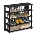 thumbnail image 6 of Furinno 5-Tier Turn-N-Tube Wide Shoe Rack, Wood, Brown and Black, 6 of 6