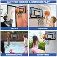thumbnail image 2 of Miniaro de baloncesto QDRAGON para colocar sobre la puerta con 3 pelotas, color azul, 2 of 9