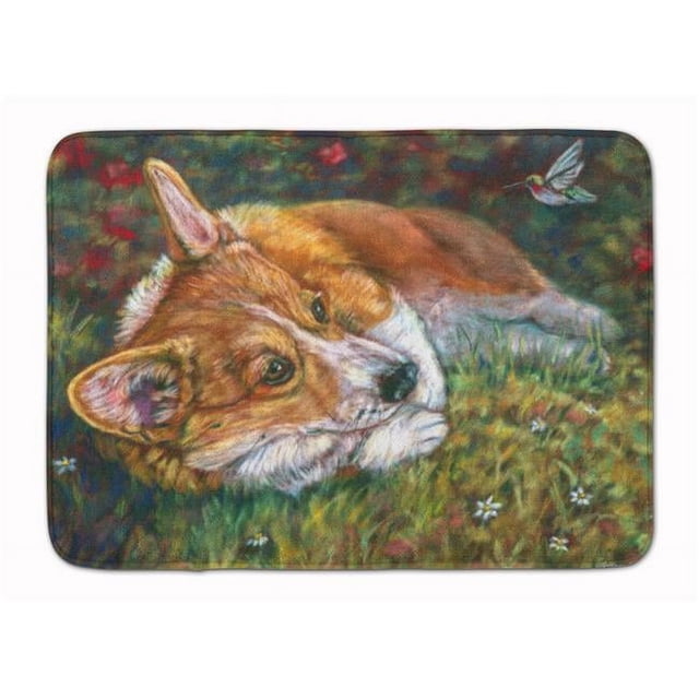 Carolines Treasures 7326RUG Tapis de Mousse à Mémoire Lavable en Machine Corgi Pastel Colibri