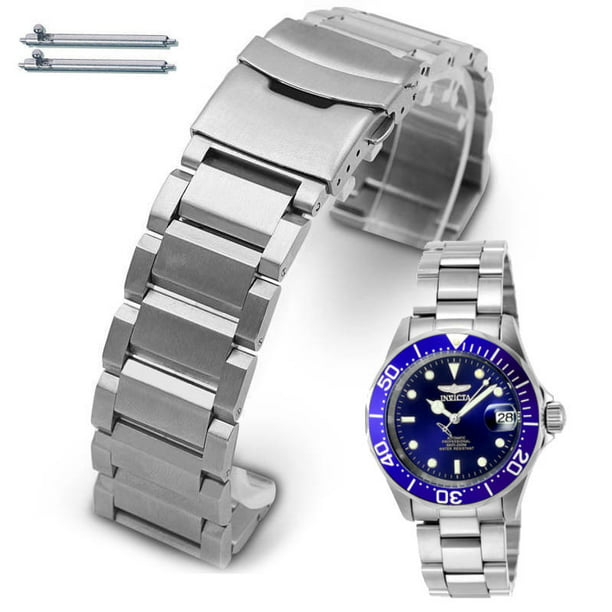 Skab komme ud for kantsten Silver Tone Metal Replacement Watch Band Fits Invicta Pro Diver 9094 9094OB  5003 - Walmart.com