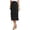 A-Black613, variant on XIAOCHA Women's Elastic Waist Lace-Hem Skirt Smooth Elegant Office Casual Midi Skirt