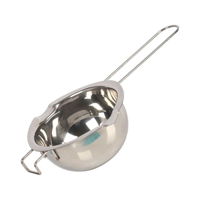 Inteprter Crisol de acero inoxidable plateado para derretir queso y mantequilla, crisol fácil de chocolate y queso Utensilios de cocina