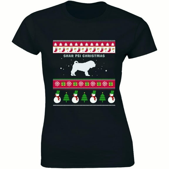 Christmas Shar Pei Christmas - Xmas Holiday Dog Lover Women's T-Shirt