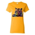 thumbnail image 2 of Colorful Rainbow Tiger Animal Lover Womens Graphic T-Shirt, Gold, 2XL, 2 of 3
