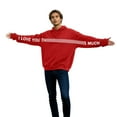 thumbnail image 5 of YAYUBA Christmas Sweatshirts for Women I Love You This Much Print Hoodie, Casual Long-Sleeve Pullover for Daily Wear & Fashion Statement, 5 of 6