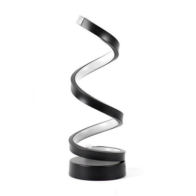 Lampe de Chevet Moderne en Spirale, Lampe de Table à DEL à 3 Couleurs avec Commande Tactile, Lampes de Table de Nuit à Gradation Continue pour Chambre, Salon et Bureau, Lampe de Table en Spirale Moderne Minimaliste à Gradation pour Chambre
