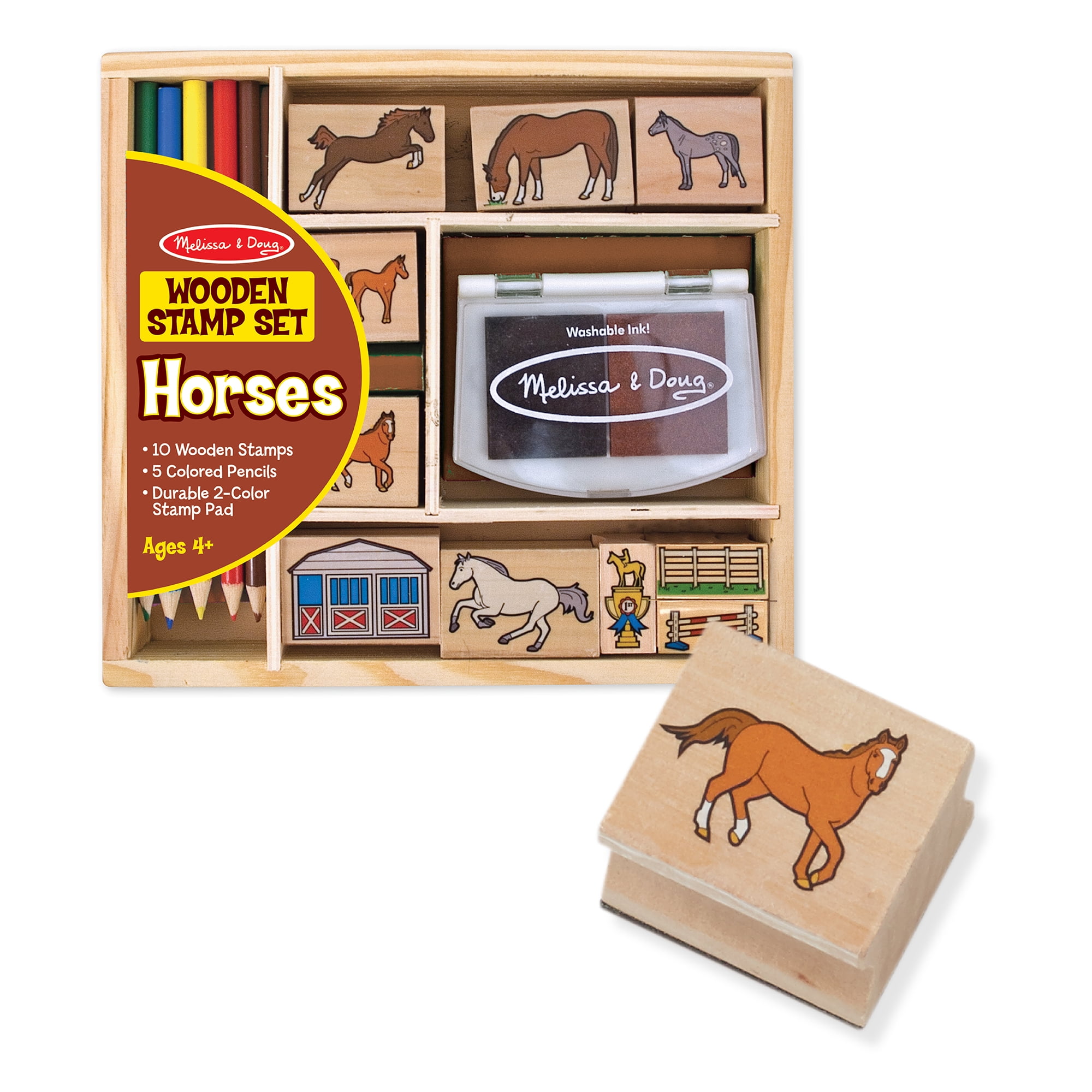 Melissa & Doug Stamp Set Horses 