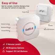 CallToU Wireless Caregiver Pager Call Button Call Bell Medical Alert System for Seniors Patient Elderly at Home 2 Waterproof Transmitters 3 Receivers