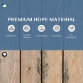 thumbnail image 6 of SERWALL Outdoor Bar Table Set(1 Table with 2 Chairs), HDPE Patio Bar Table, All Weather Adirondack Outdoor Height Bar Table with Multi-layer Storage & Wine Glass Holder, Blue, 6 of 12