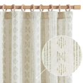 thumbnail image 1 of Cortinas Jinchan Boho para sala de estar, granja, 214 cm, 2 paneles, 1 of 9