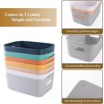 thumbnail image 4 of Plastic Storage Bins, Multiple Colour Organisation Storage Baskets For Kitchen, Cupboard, Office, Bathroom, Toy, Home Tidy Open Storage Bins With Hand, 4 of 5
