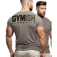 thumbnail image 2 of Gymish Motivational Workout Shirt for Men – Gym T-Shirt, Mens Gym Shirt, Gym Clothes, Fitness Gift for Men, Warm Grey, Small, 2 of 6