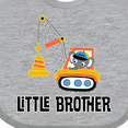 thumbnail image 4 of Inktastic Little Brother Construction Truck Boys Boys Baby Bib, 4 of 4