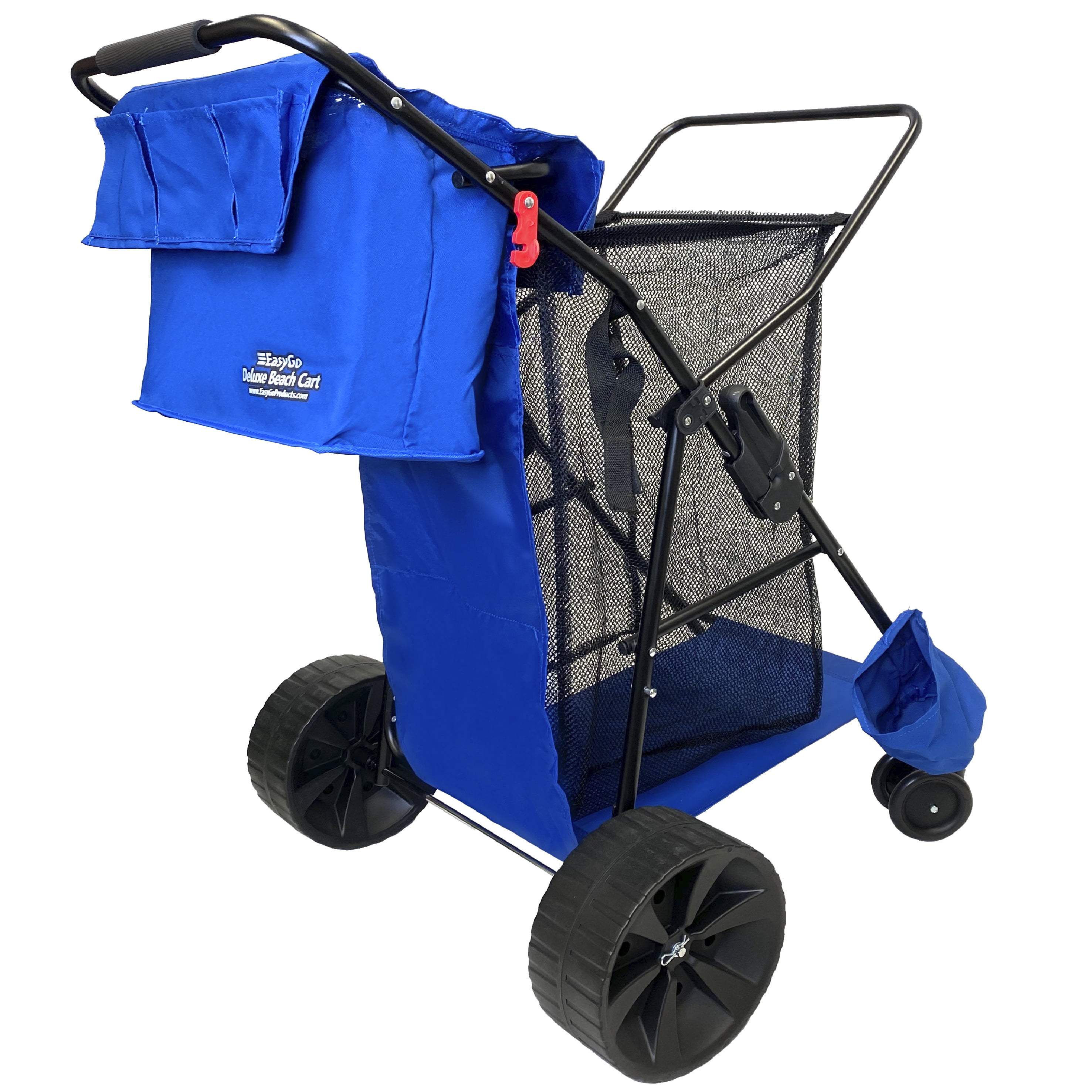 Beach Umbrella Wagon Cart Deluxe Heavy Duty Folding Ocean Utility Cart Large Sand Wheels