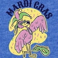 thumbnail image 2 of CafePress - Mardi Gras Flamingo - Cute Infant Baby Football Bodysuit, 2 of 3