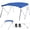 Blue 6'L*46"H*73"-78"W, variant on Garvee 3 Bow Bimini Top for Boat with Removable Side Curtains, 600D Marine-Grade Waterproof Canopy with Rear Support Poles & Storage Boot, Fits 67"-72" W x 6'L x 46"H, Grey