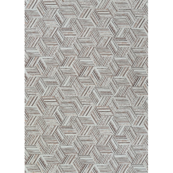 Couristan Prairie Geo Mosaic Grey-Blush Area Rug, 5'3" x 7'6"