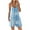 Light Blue jumpsuits for womens, variant on Usmixi Jumpsuits for Women Dressy Casual Loose Pocket Wide Leg Spaghetti Strap Mini Jumpsuits Overalls Summer V-Neck Sleeveless Tie-Dye Short Formal Rompers White xxl