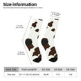 thumbnail image 2 of Rateoe Brown Cow for Women Casual Calf Socks - Cute Crew Socks - Thin Soft Above Ankle Socks Size 5-11, 2 of 6