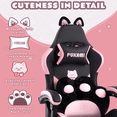 thumbnail image 7 of BOSSIN Pink Gaming Chair,Ergonomic Computer Chair for adult with Cat Paw Lumbar Cushion and Cat Ears, 7 of 7