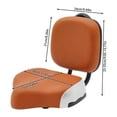 thumbnail image 2 of Miumaeov Extra Wide Bicycle Tricycle Saddle Seat Comfort Bike Seat with Adjustable Backrest, 2 of 14
