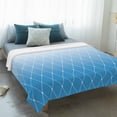 thumbnail image 4 of Blue Ombre Blanket Soft Cozy Warm Throw Blanket for Couch, Plush Fuzzy Flannel Fleece Blankets for Sofa, Modern Geometric Abstract Rhombus Striped Bed Blankets Lightweight Gifts for Women, 50"x60", 4 of 9