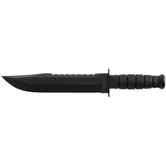 KA-BAR Clip-Point Tactical Knife with Leather Sheath