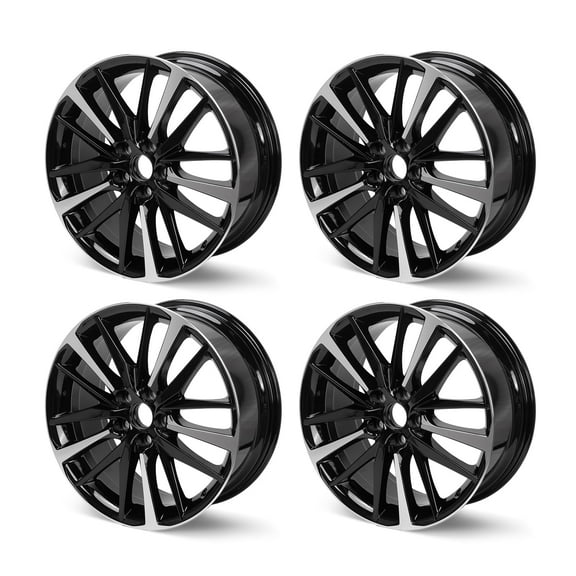 19" Wheel Rim 19x8-inch 5-Lug Black, for 2018-2024 Toyota Camry, 4 Count, Replacement Alloy Rim 75222