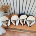 thumbnail image 4 of Bomber Hat Brimless Snap Button Plush Lining Solid Color Winter Cold Proof Thicken Earflap Cap for Outdoor Cycling Skiing Riding, 4 of 10