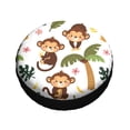 thumbnail image 3 of Kll Monkeys Swinging From Palms Tire Cover,Universal Wheel Tire Cover For Trailer, Rv, Suv, Truck,Camper And Many Vehicle,(15 Inch), 3 of 8