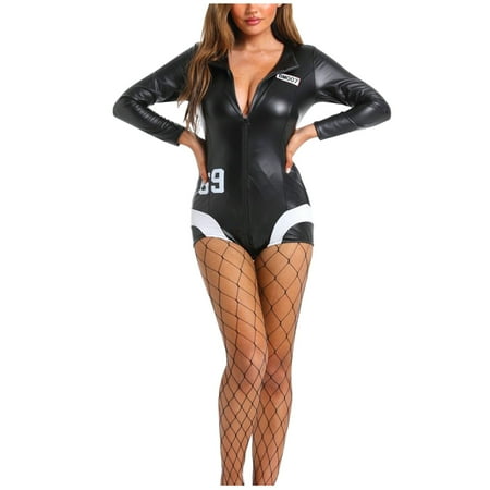 adviicd Lingerie For Women Naughty Women Lingerie Deep V Lace Teddy One Piece Mini Bodysuit Black M