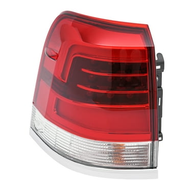 2016-2018 Toyota Land Cruiser FJ200 Tail Light Assembly, Left Outer Rear, Clear Lens, LED Turn Signal, Halogen Brake & Reverse Light
