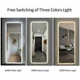 thumbnail image 2 of LAIYA Wall-Mounted Full Length LED Mirror Intelligent Human Body Induction Mirrors with Smart Touch Button Big Size Rounded Corners, Frameless Mirror Bedroom,Living Room,Dressing Room Hotel 65”X22”, 2 of 7