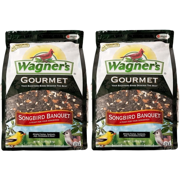 Alimento para aves silvestres Wagner's Songbird Banquet 4,5 kg, paquete de 2
